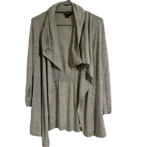 Theory light spring wool drape open cardigan
